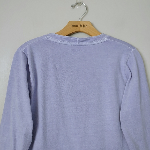 Woolrich Button Front T-Shirt 3/4 Sleeve Top Lilac Size Small - Picture 6 of 10